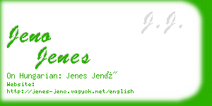 jeno jenes business card